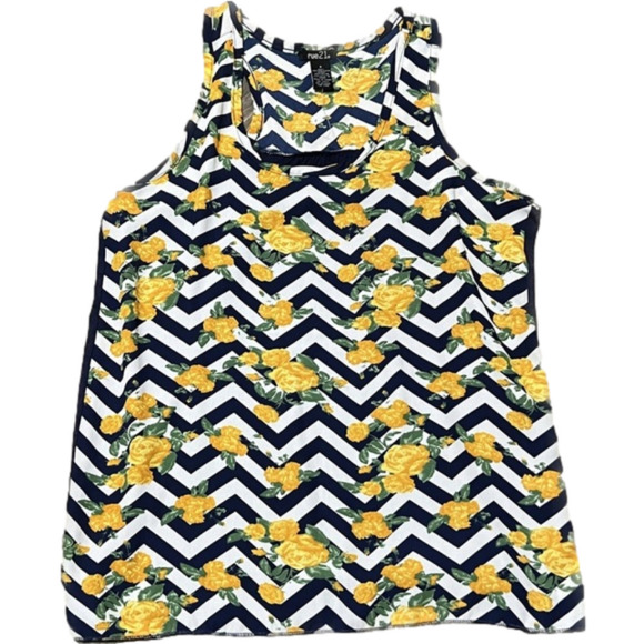 Rue21 Floral Razorback Tank Top (Sz S) - Picture 1 of 9